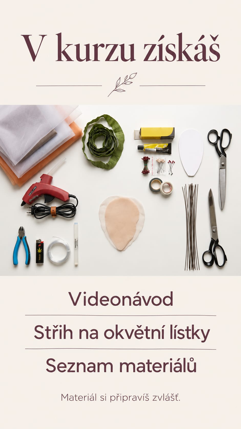 Vytvoř si luxusní květinu od A do Z – online kurz
